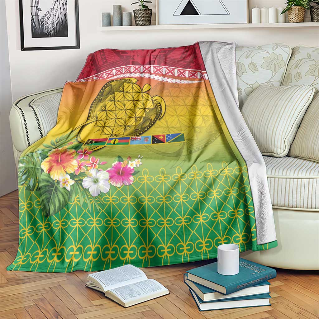 Melanesian Ni-Vanuatu Blanket Sea Turtle with Sand Drawing Pattern LT9 Reggae - Polynesian Pride
