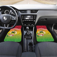 Melanesian Ni-Vanuatu Car Mats Sea Turtle with Sand Drawing Pattern LT9 Set 2pcs - Front Reggae - Polynesian Pride
