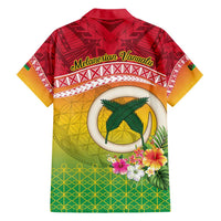 Melanesian Ni-Vanuatu Hawaiian Shirt Sea Turtle with Sand Drawing Pattern LT9 - Polynesian Pride