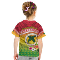 Melanesian Ni-Vanuatu Kid T Shirt Sea Turtle with Sand Drawing Pattern LT9 - Polynesian Pride