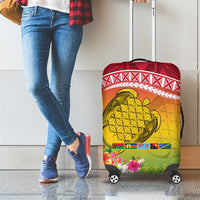 Melanesian Ni-Vanuatu Luggage Cover Sea Turtle with Sand Drawing Pattern LT9 - Polynesian Pride
