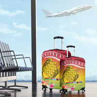Melanesian Ni-Vanuatu Luggage Cover Sea Turtle with Sand Drawing Pattern LT9 - Polynesian Pride