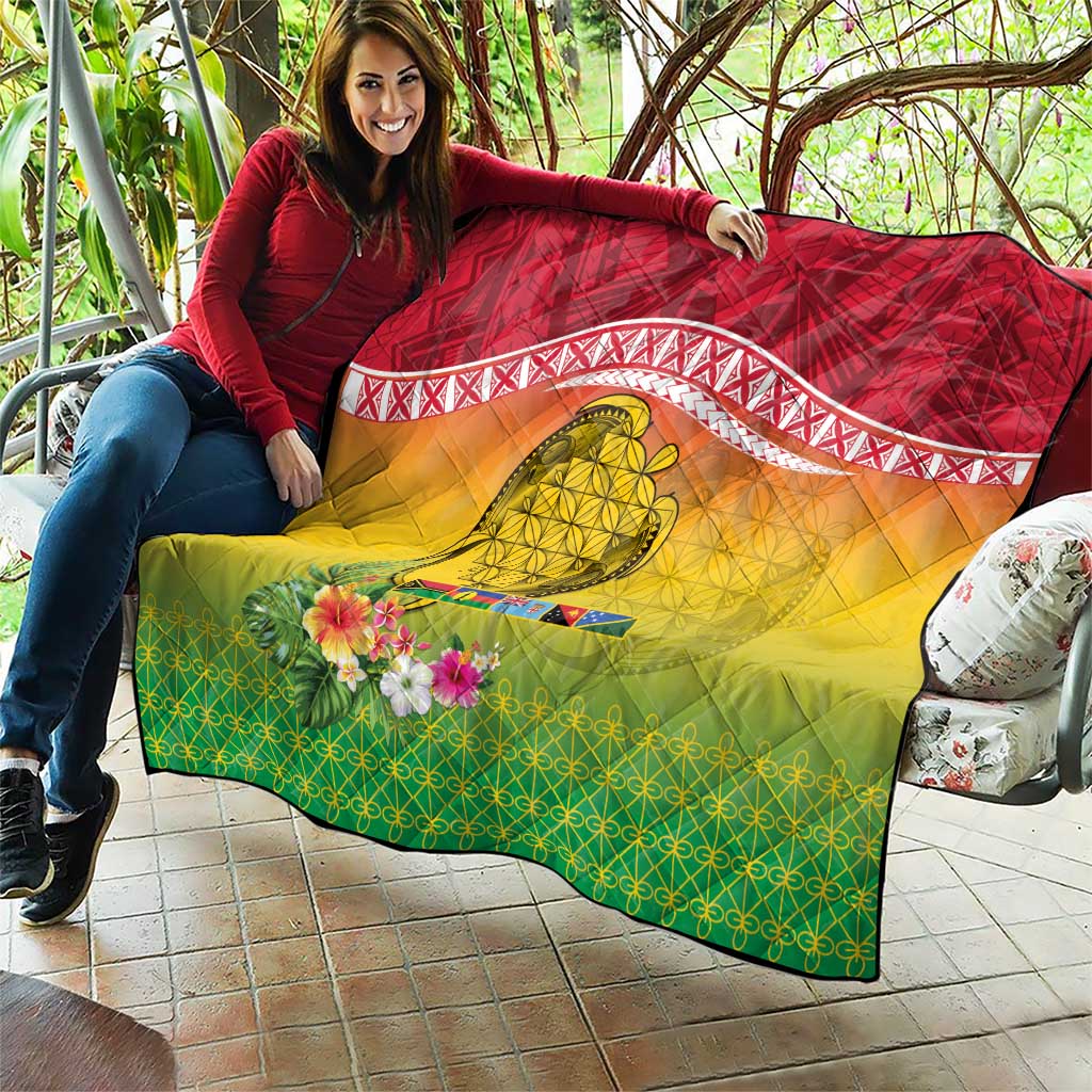Melanesian Ni-Vanuatu Quilt Sea Turtle with Sand Drawing Pattern LT9 - Polynesian Pride