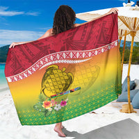 Melanesian Ni-Vanuatu Sarong Sea Turtle with Sand Drawing Pattern LT9 One Size 44 x 66 inches Reggae - Polynesian Pride