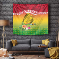 Melanesian Ni-Vanuatu Tapestry Sea Turtle with Sand Drawing Pattern LT9 Reggae - Polynesian Pride