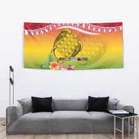 Melanesian Ni-Vanuatu Tapestry Sea Turtle with Sand Drawing Pattern LT9 - Polynesian Pride