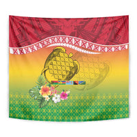 Melanesian Ni-Vanuatu Tapestry Sea Turtle with Sand Drawing Pattern LT9 - Polynesian Pride