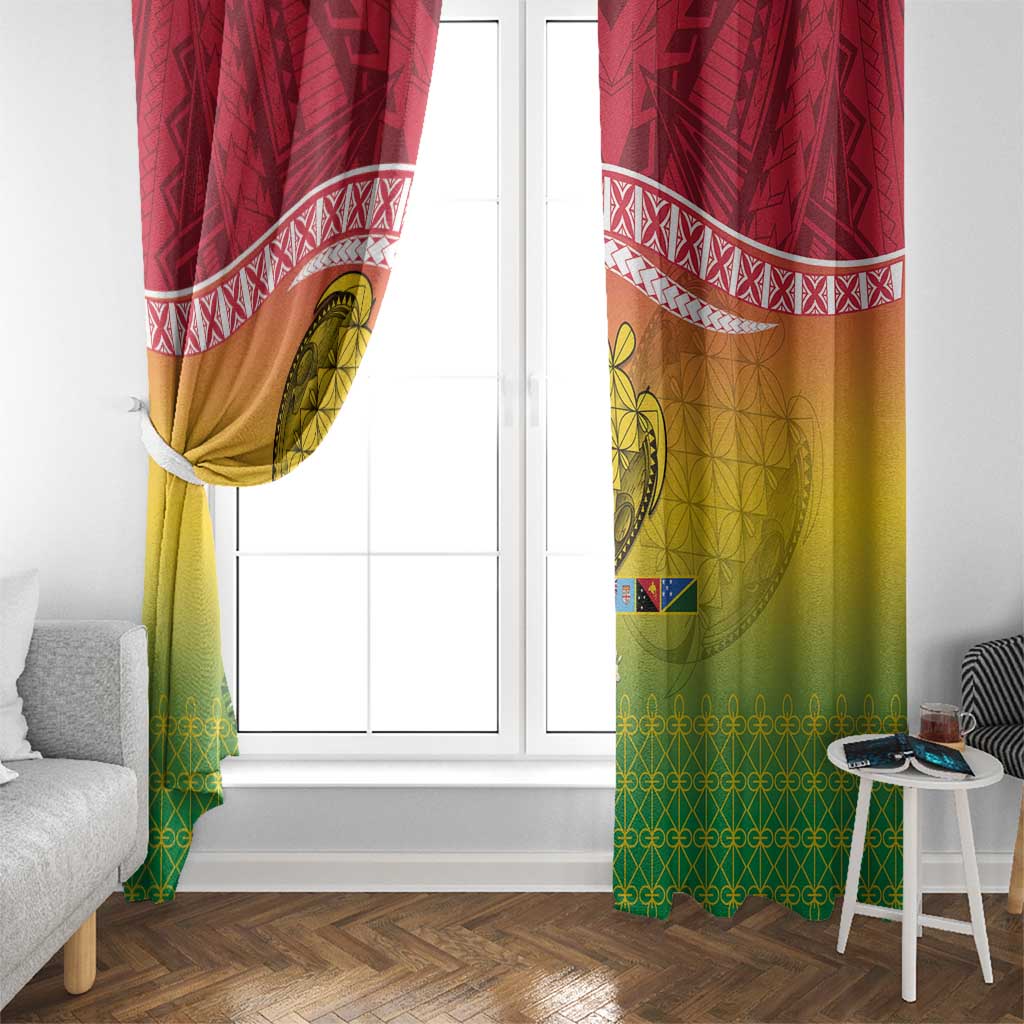 Melanesian Ni-Vanuatu Window Curtain Sea Turtle with Sand Drawing Pattern LT9 - Polynesian Pride