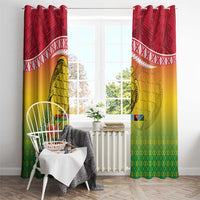 Melanesian Ni-Vanuatu Window Curtain Sea Turtle with Sand Drawing Pattern LT9 - Polynesian Pride