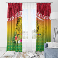 Melanesian Ni-Vanuatu Window Curtain Sea Turtle with Sand Drawing Pattern LT9 - Polynesian Pride
