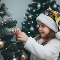 Niue Hiapo Christmas Bow Christmas Santa Hat Hapi Krismas Niuean Geometric Motif LT9 - Polynesian Pride