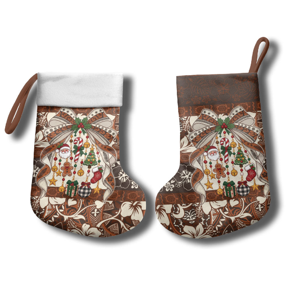 Tahiti 'Ahu Christmas Bow Christmas Stocking Ia 'oa'oa i te Noera LT9 - Polynesian Pride