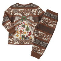 Tahiti 'Ahu Christmas Bow Christmas Pajama Set Ia 'oa'oa i te Noera LT9 - Polynesian Pride