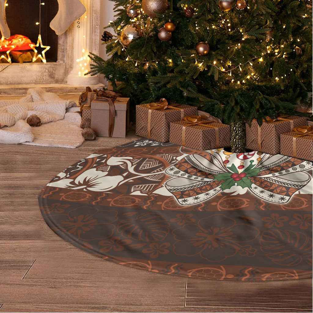 Tahiti 'Ahu Christmas Bow Tree Skirt Ia 'oa'oa i te Noera LT9 - Polynesian Pride