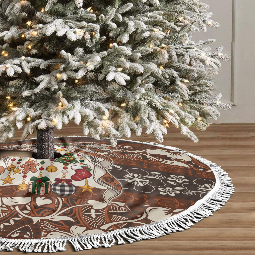 Tahiti 'Ahu Christmas Bow Tree Skirt Ia 'oa'oa i te Noera LT9 - Polynesian Pride