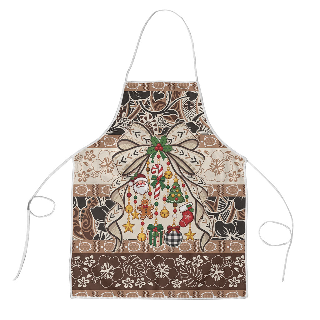 Tuvalu Woven Mat Christmas Bow Apron Ke Manuia Te Kilisimasi LT9 Multicolor - Polynesian Pride