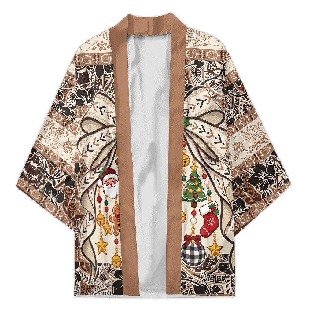 Tuvalu Woven Mat Christmas Bow Kimono Ke Manuia Te Kilisimasi LT9 Unisex Multicolor - Polynesian Pride