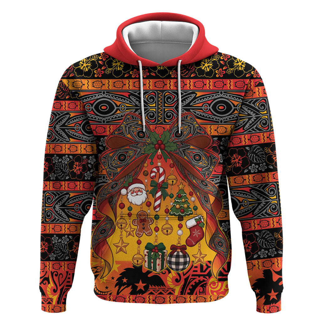 Papua New Guinea Sepik Christmas Bow Hoodie Bikpela hamamas blong dispela Krismas