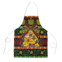 Vanuatu Sand Drawing Christmas Bow Apron Meri Krismas