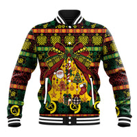 Vanuatu Sand Drawing Christmas Bow Baseball Jacket Meri Krismas LT9 Unisex Multicolor - Polynesian Pride