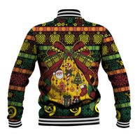 Vanuatu Sand Drawing Christmas Bow Baseball Jacket Meri Krismas LT9 - Polynesian Pride