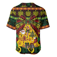 Vanuatu Sand Drawing Christmas Bow Baseball Jersey Meri Krismas LT9 - Polynesian Pride