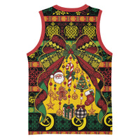 Vanuatu Sand Drawing Christmas Bow Basketball Jersey Meri Krismas