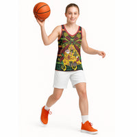 Vanuatu Sand Drawing Christmas Bow Basketball Jersey Meri Krismas