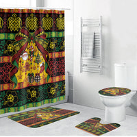 Vanuatu Sand Drawing Christmas Bow Bathroom Set Meri Krismas LT9 Bathroom Set (4 pcs) Multicolor - Polynesian Pride
