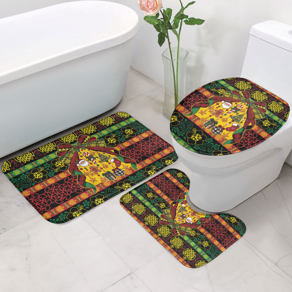 Vanuatu Sand Drawing Christmas Bow Bathroom Set Meri Krismas LT9 - Polynesian Pride