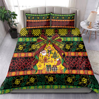 Vanuatu Sand Drawing Christmas Bow Bedding Set Meri Krismas LT9 - Polynesian Pride