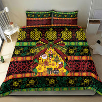 Vanuatu Sand Drawing Christmas Bow Bedding Set Meri Krismas LT9 - Polynesian Pride