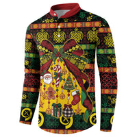 Vanuatu Sand Drawing Christmas Bow Button Sweatshirt Meri Krismas