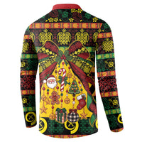 Vanuatu Sand Drawing Christmas Bow Button Sweatshirt Meri Krismas