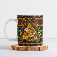 Vanuatu Sand Drawing Christmas Bow Ceramic Mug Meri Krismas