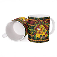 Vanuatu Sand Drawing Christmas Bow Ceramic Mug Meri Krismas