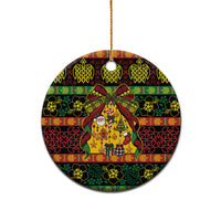 Vanuatu Sand Drawing Christmas Bow Ceramic Ornament Meri Krismas LT9 - Polynesian Pride