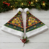 Vanuatu Sand Drawing Christmas Bow Christmas Santa Hat Meri Krismas