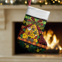 Vanuatu Sand Drawing Christmas Bow Christmas Stocking Meri Krismas LT9 Set of 2 Multicolor - Polynesian Pride