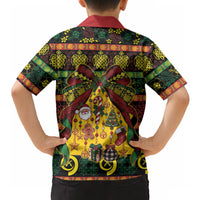 Vanuatu Sand Drawing Christmas Bow Hawaiian Shirt Meri Krismas LT9 - Polynesian Pride