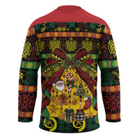 Vanuatu Sand Drawing Christmas Bow Hockey Jersey Meri Krismas