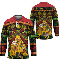 Vanuatu Sand Drawing Christmas Bow Hockey Jersey Meri Krismas
