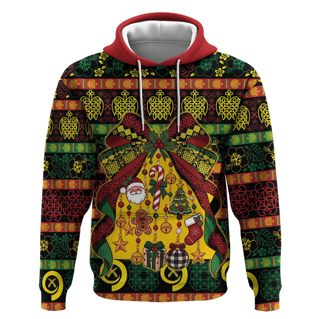 Vanuatu Sand Drawing Christmas Bow Hoodie Meri Krismas