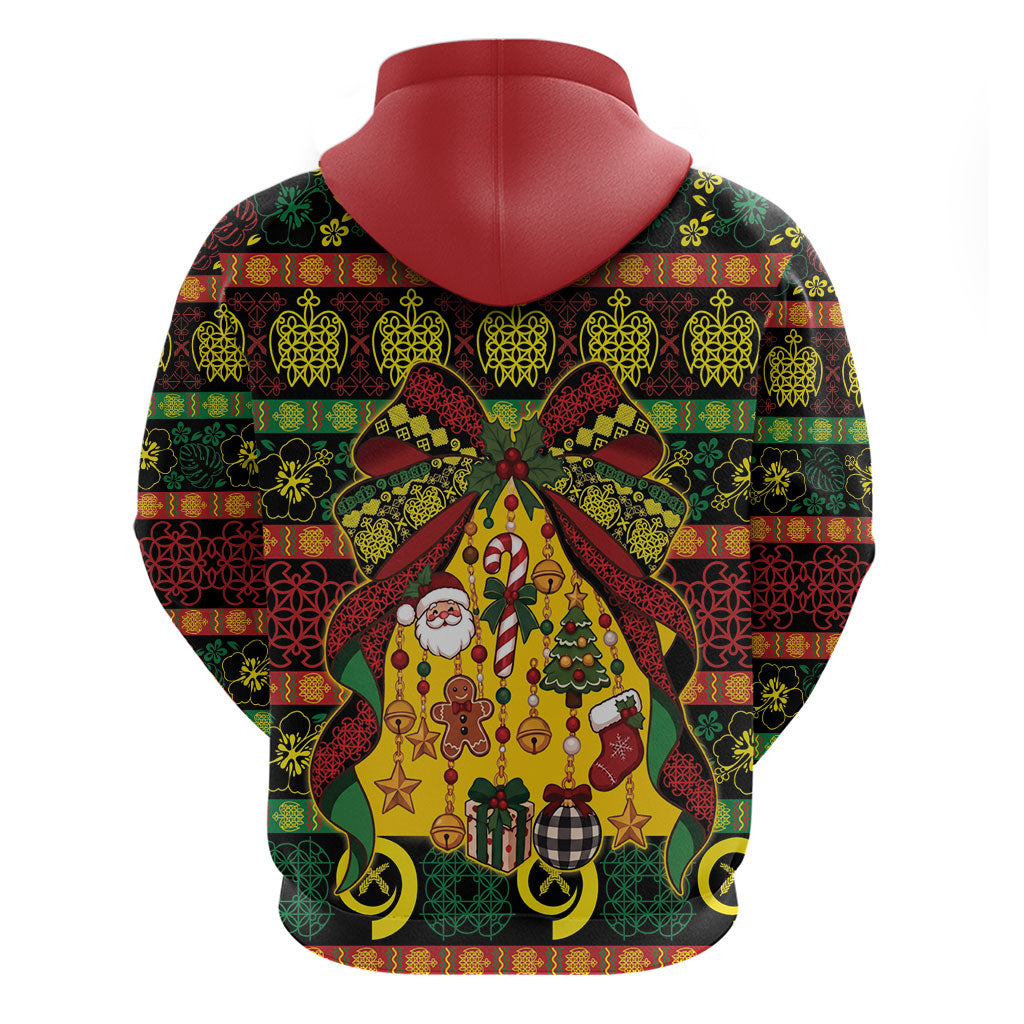 Vanuatu Sand Drawing Christmas Bow Hoodie Meri Krismas