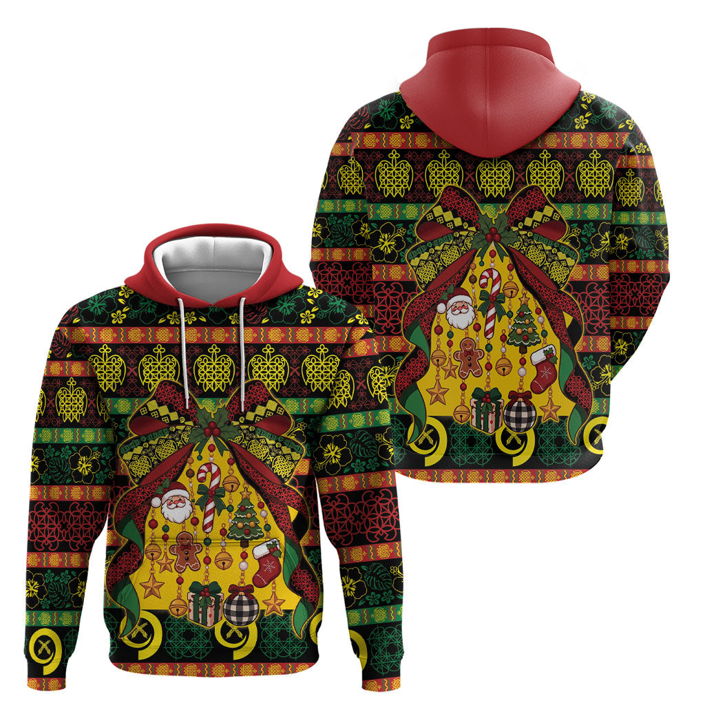 Vanuatu Sand Drawing Christmas Bow Hoodie Meri Krismas