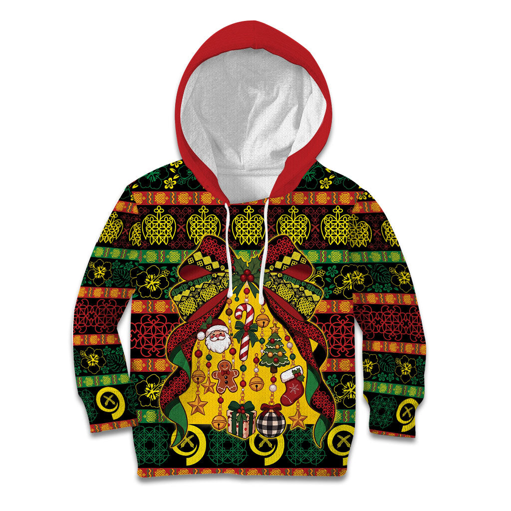 Vanuatu Sand Drawing Christmas Bow Kid Hoodie Meri Krismas