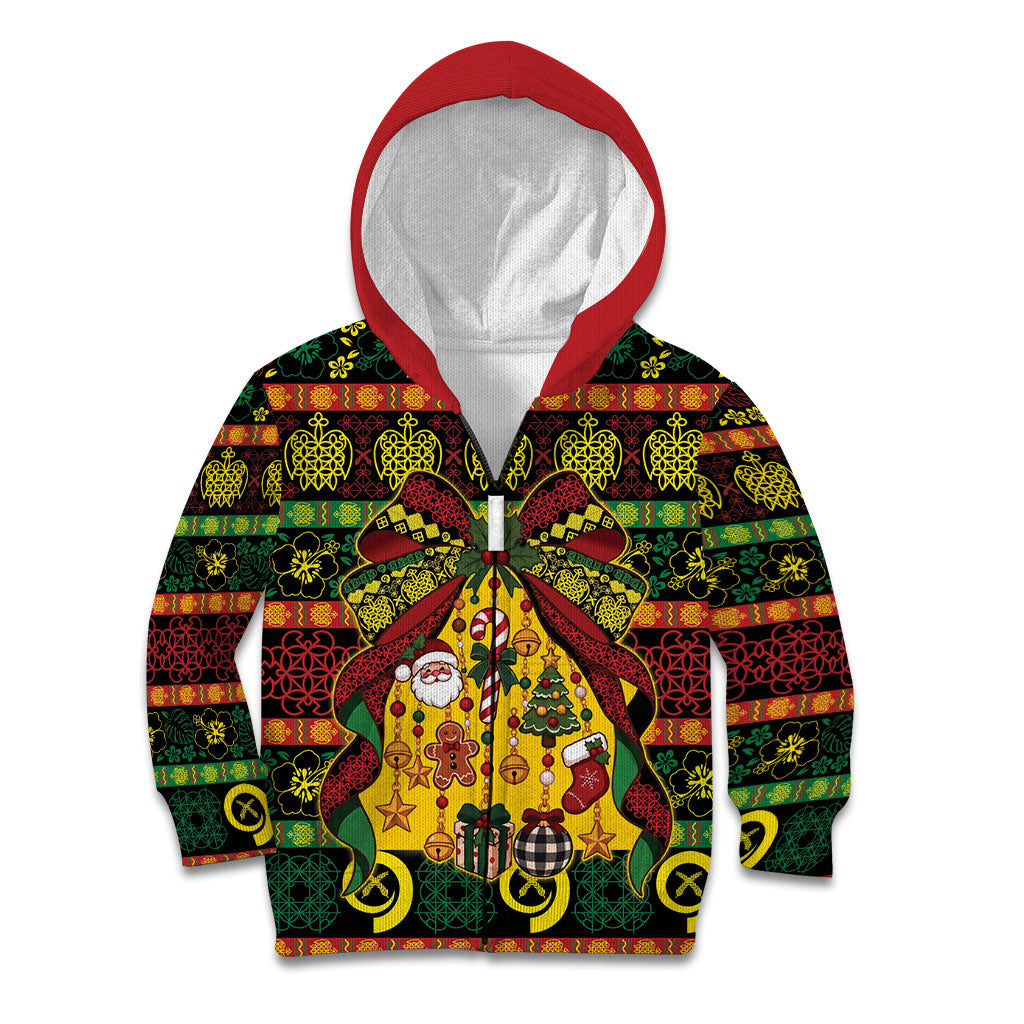 Vanuatu Sand Drawing Christmas Bow Kid Hoodie Meri Krismas