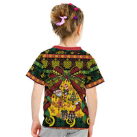 Vanuatu Sand Drawing Christmas Bow Kid T Shirt Meri Krismas