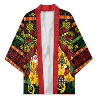 Vanuatu Sand Drawing Christmas Bow Kimono Meri Krismas