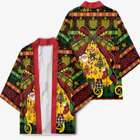 Vanuatu Sand Drawing Christmas Bow Kimono Meri Krismas